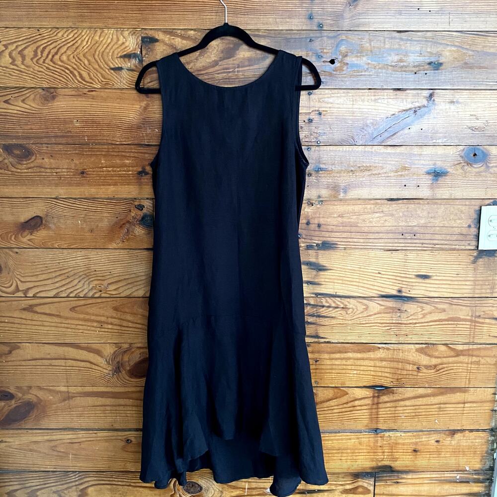 Tommy Bahama Ruffle Hem Tank Dress in Black size Medium